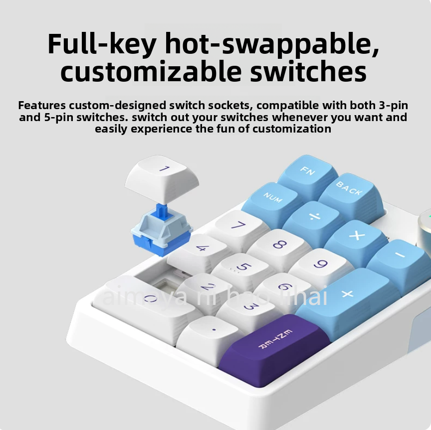Gaming Keyboard Wireless - Clavier mécanique sans fil Bluetooth Kzzi