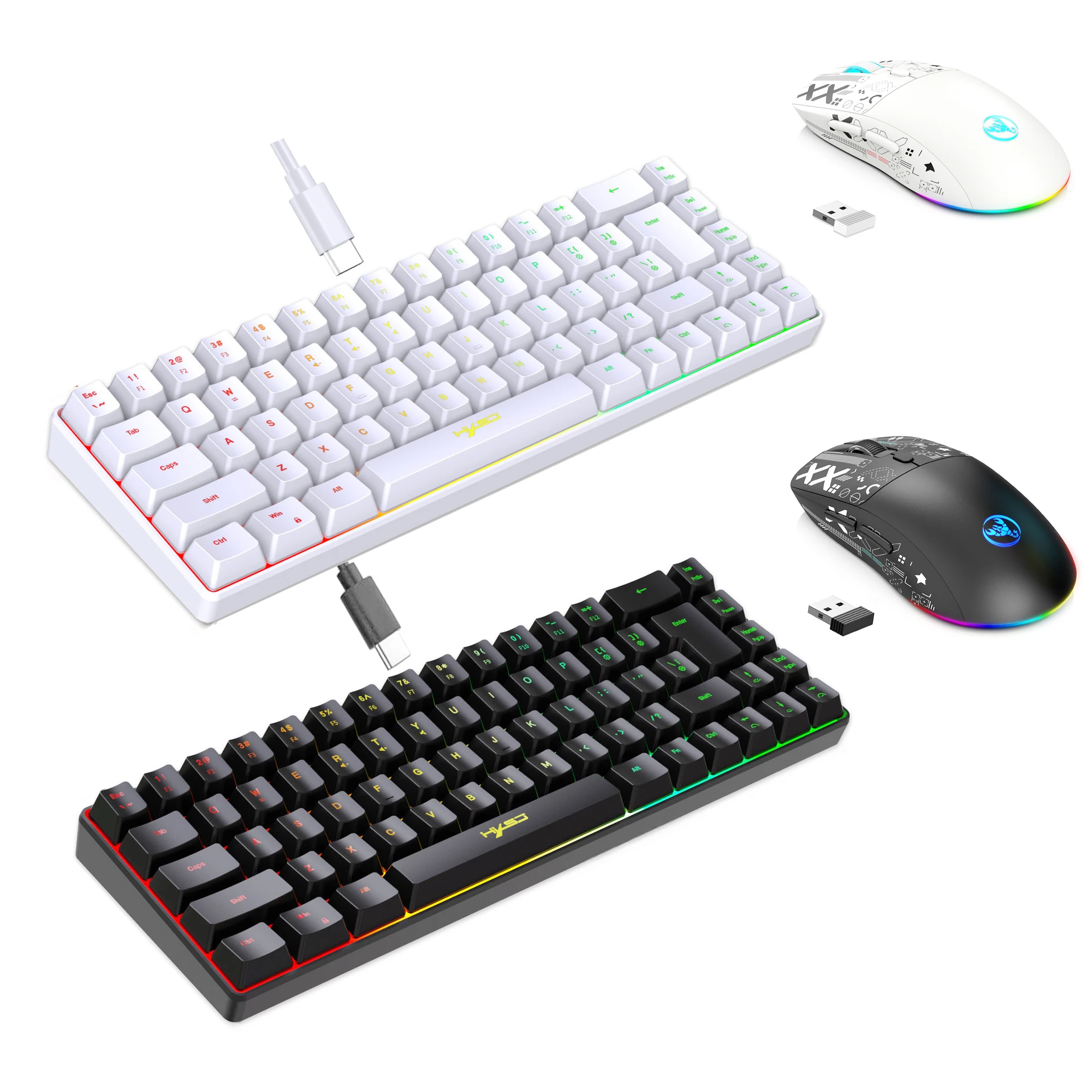 Gaming Keyboard And Mouse Combo Wireless - Kit Clavier et Souris Gamer Rétroéclairé