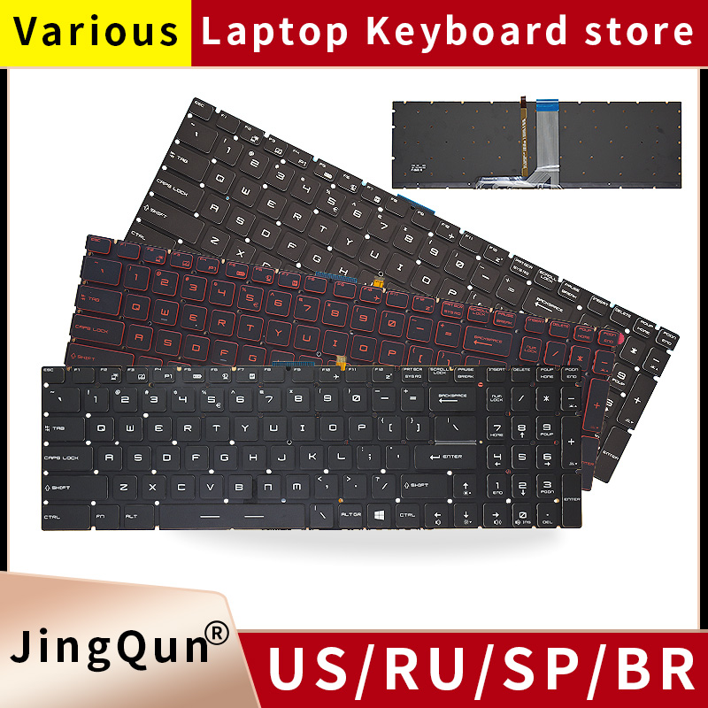 Gaming Keyboard Backlit - Clavier rétroéclairé US/RU/SP/FR/TR/AR/NE, pour MSI GT62