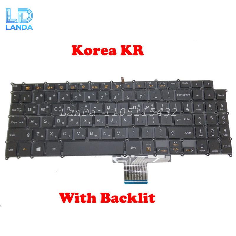 Gaming Keyboard Backlit - Ordinateur portable rétro-éclairé coréen KR anglais