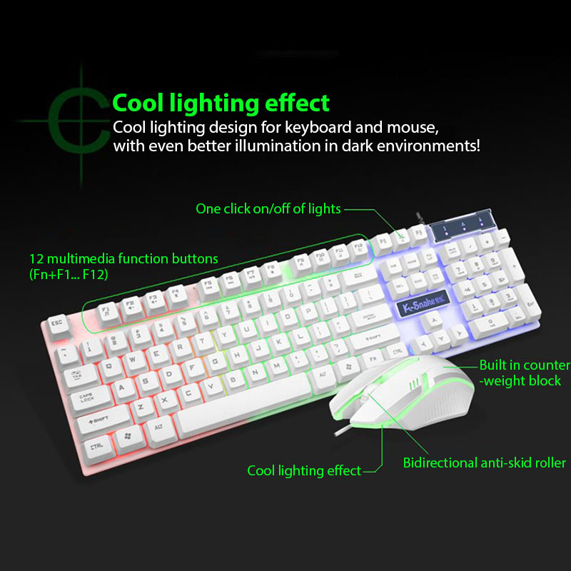 Ensemble clavier et souris KM3 - Gaming Keyboard And Mouse Combo Wireless avis et prix
