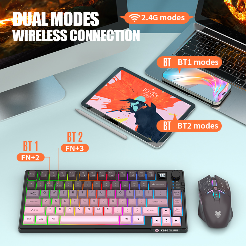 Combo clavier et souris de jeu - Gaming Keyboard And Mouse Combo Wireless avis et prix