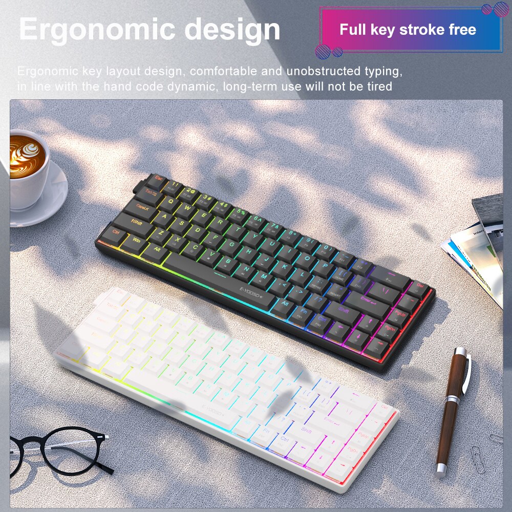 E-YOOSO A68 RVB Mini Mince USB - Gaming Keyboard E Yooso avis et prix
