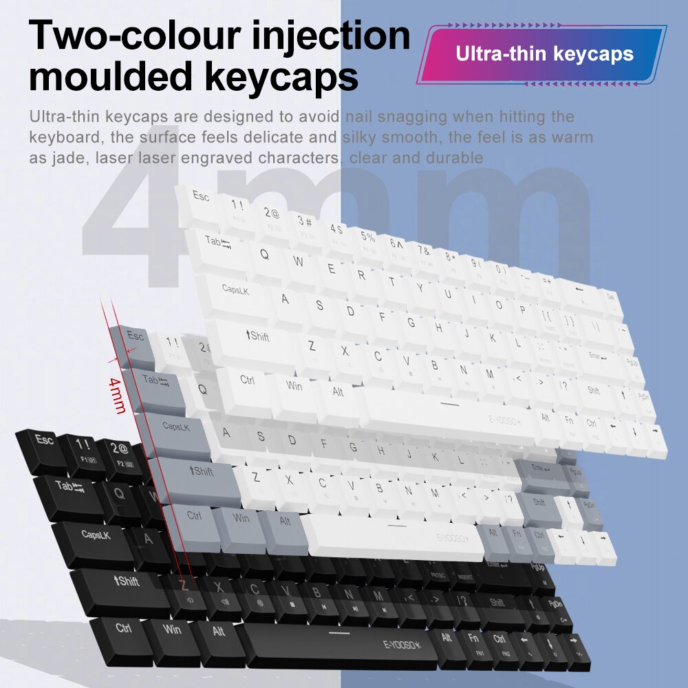 E-YOOSO A68 RVB Mini Mince USB - Gaming Keyboard E Yooso avis et prix
