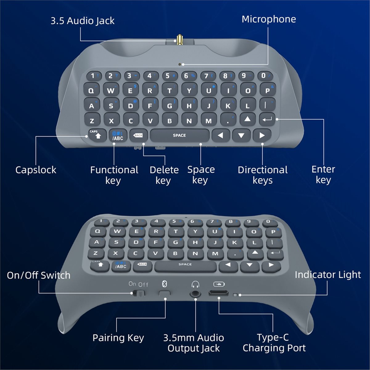 Clavier sans fil de jeu goodid - Gaming Keyboard Wireless avis et prix