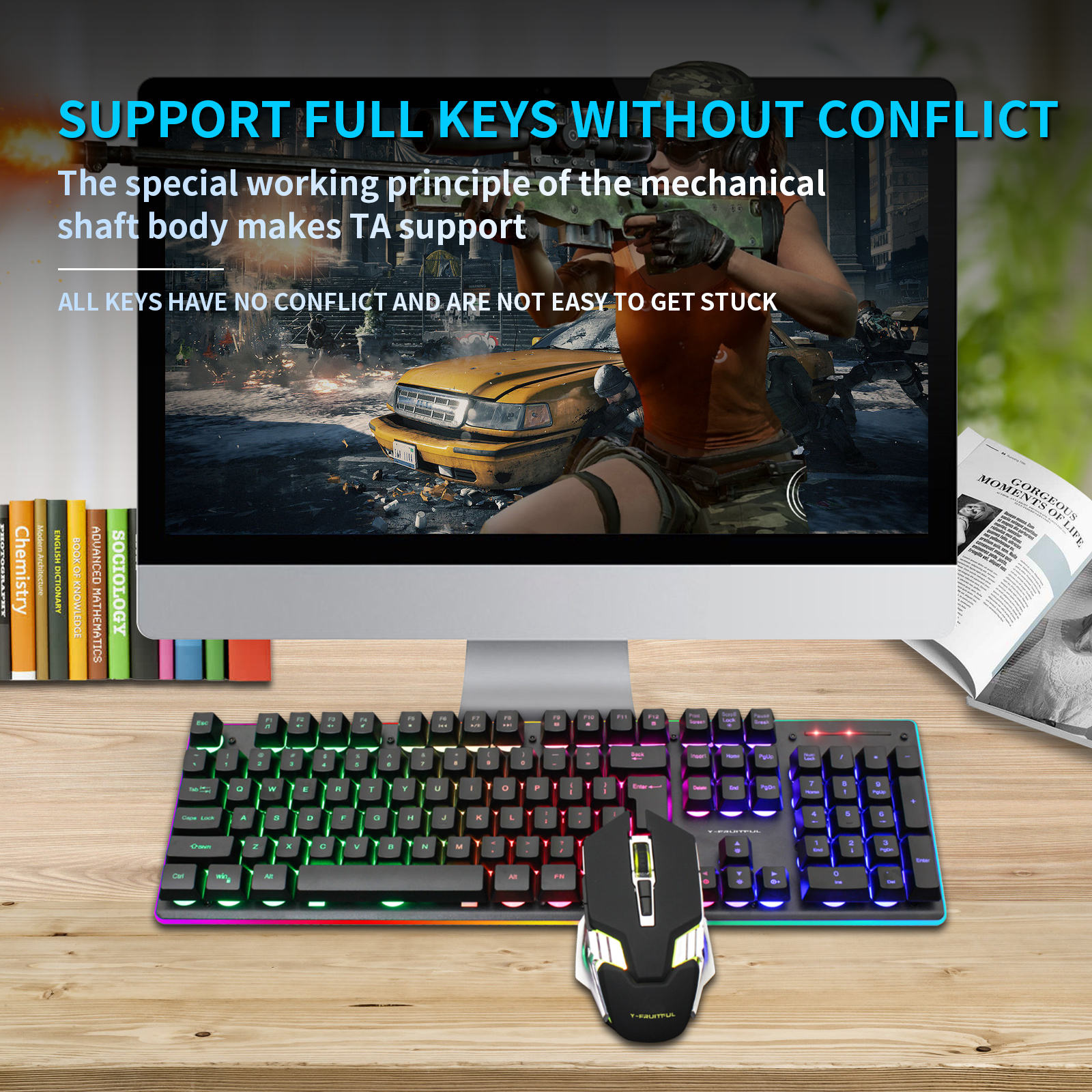 104 touches RVB ordinateur san - Gaming Keyboard And Mouse Combo Wireless avis et prix