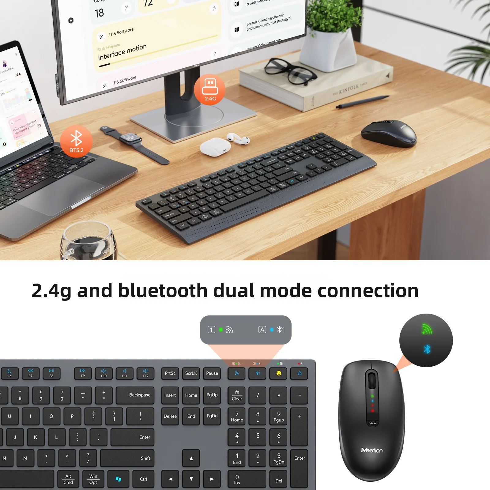 2.4G Bluetooth double mode san - Gaming Keyboard And Mouse Combo Wireless avis et prix