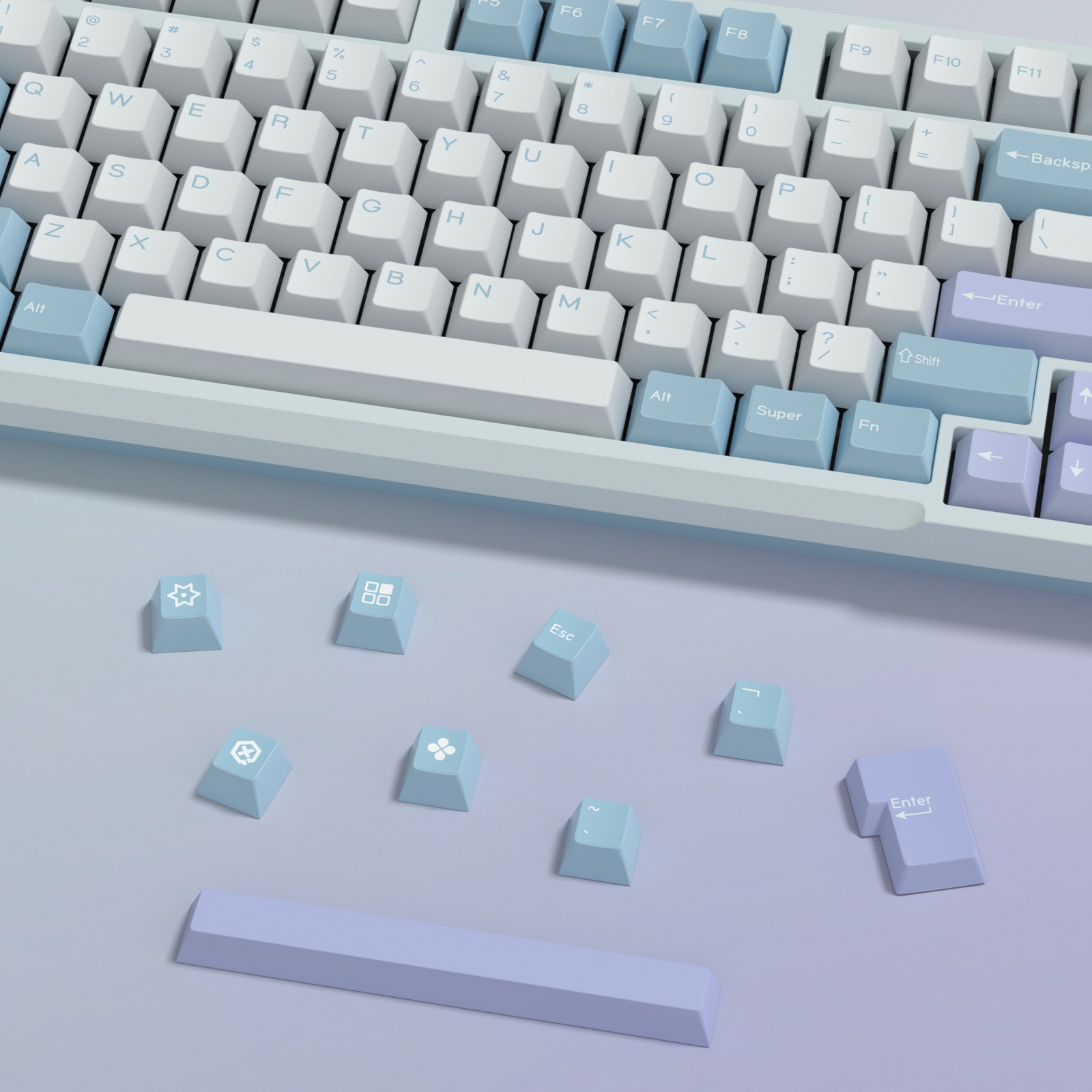 KBDiy GMK Illusion Keycap prof - Gaming Keyboard No Number Pad avis et prix
