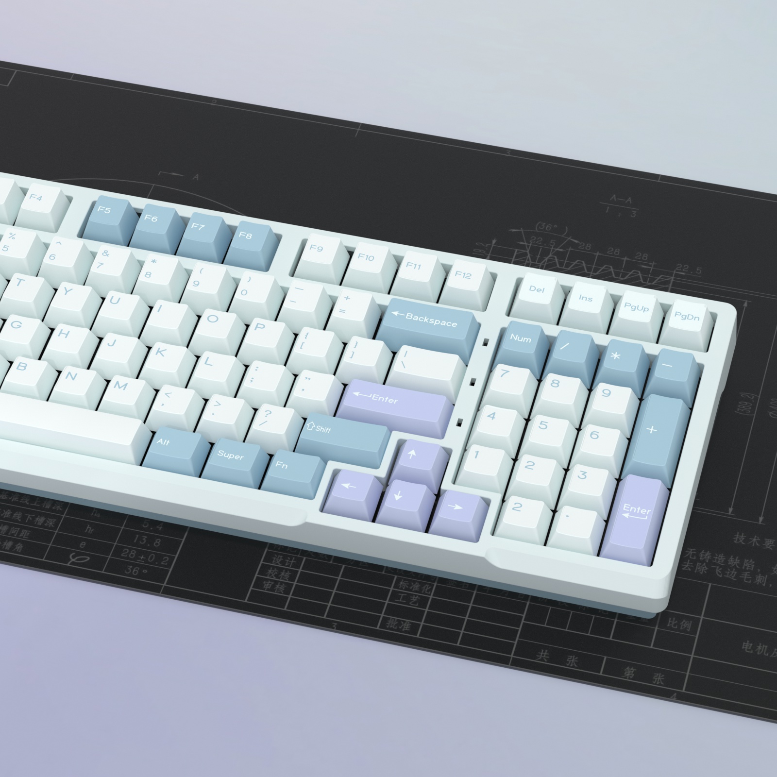 KBDiy GMK Illusion Keycap prof - Gaming Keyboard No Number Pad avis et prix