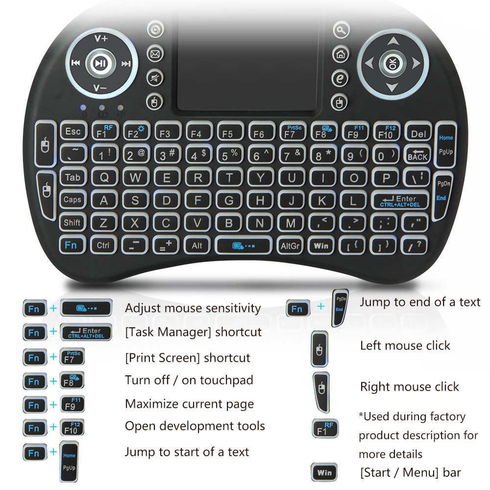 Mini clavier sans fil rétroécl - Gaming Keyboard And Mouse Combo Wireless avis et prix