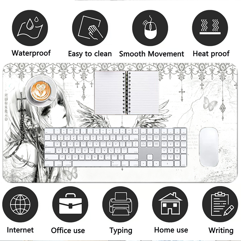 Tapis de souris en cuir noir e - Gaming Keyboard Tactile avis et prix