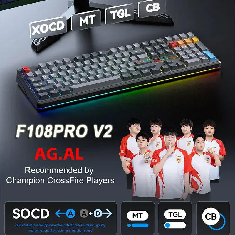 Clavier mécanique AULA F108 Pr - Gaming Keyboard Hot Swappable avis et prix
